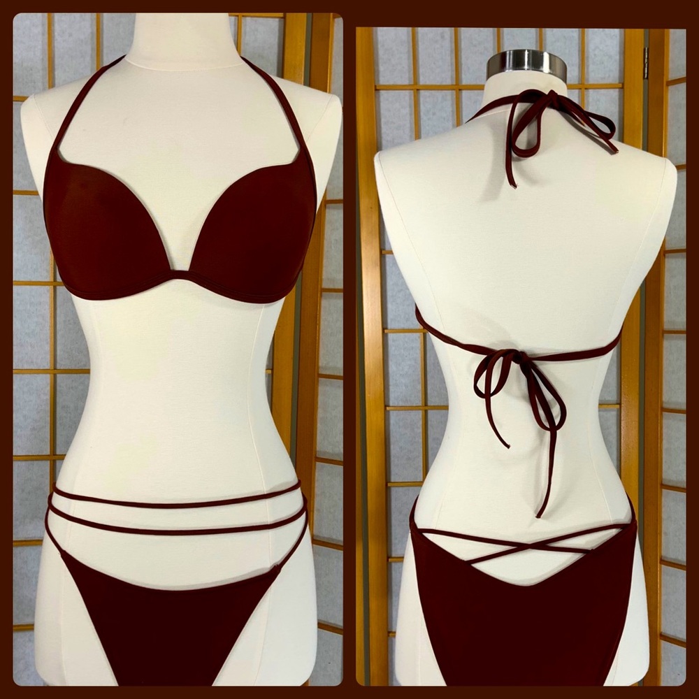 Victoria’s Secret brown bikini high waist, top 36C